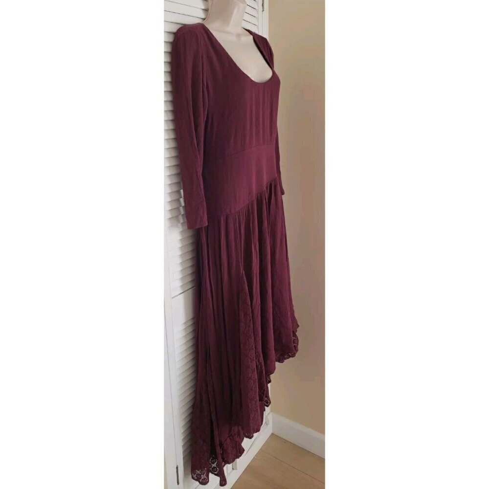 NEW FREE PEOPLE SEA ME DRY ROSE MAXI DRESS SZ LARGE - Picture 5 of 8